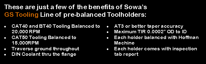 Sowa GS Tooling Benefits