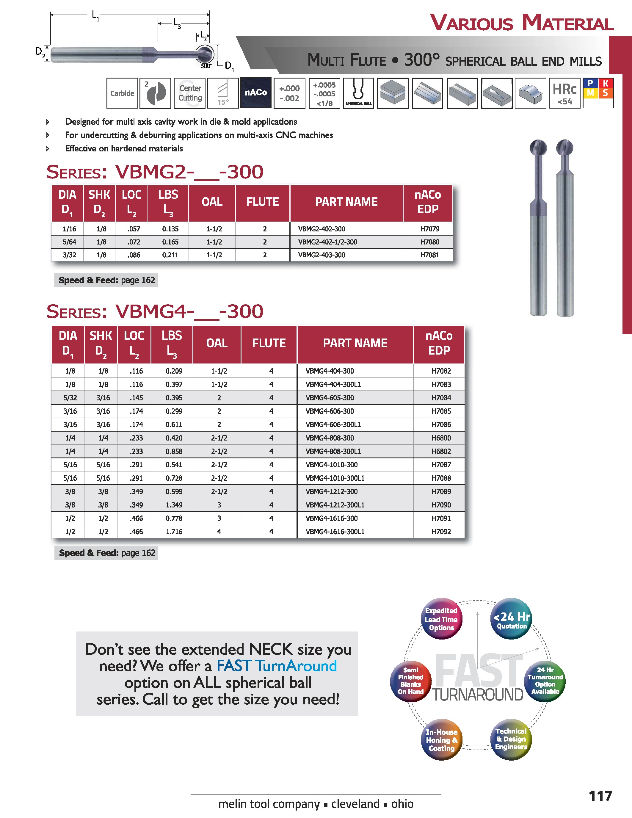3//8/" V7 Plus A 4 Flute Multiple Helix Extended Neck Plain Shank End Mill YG1