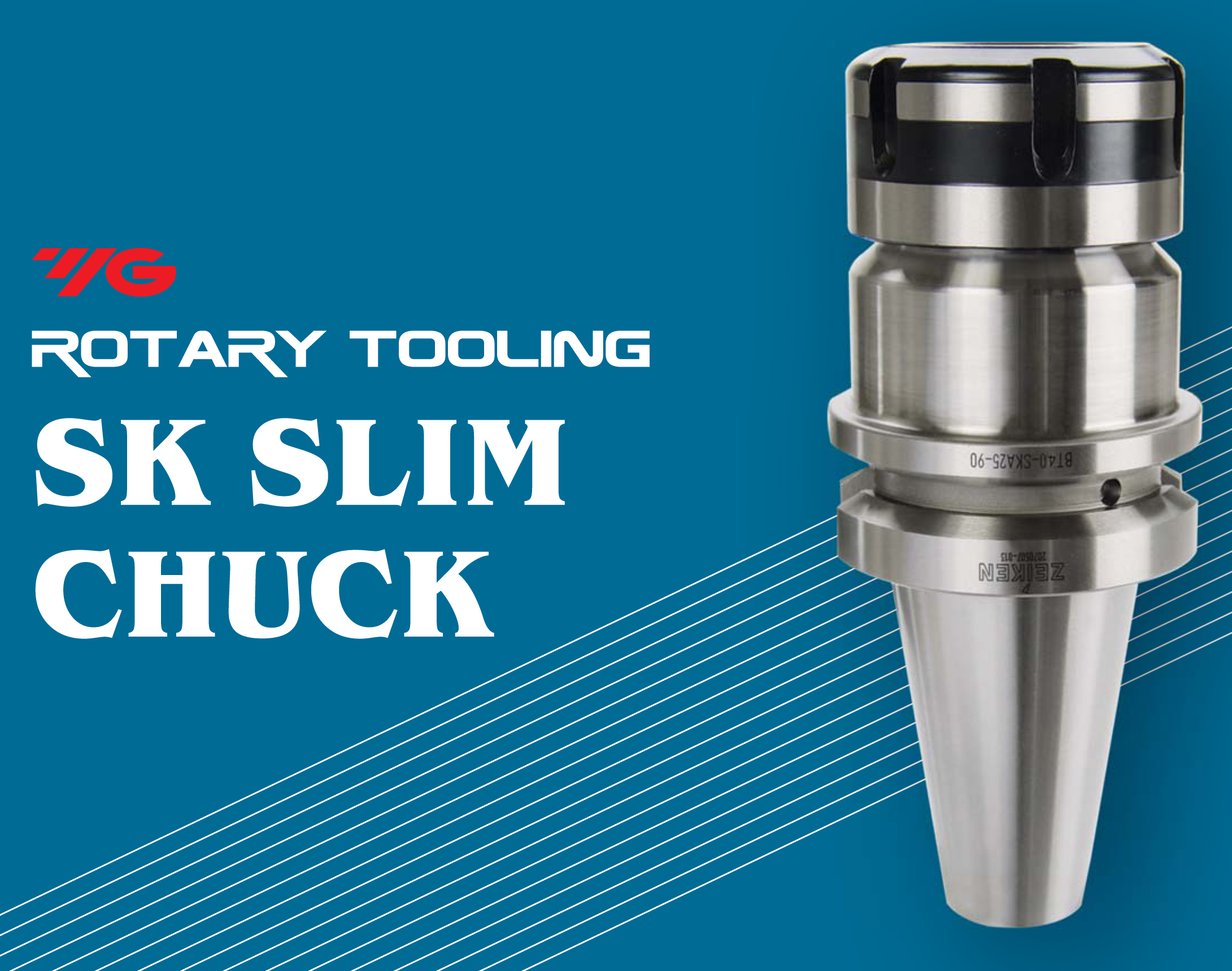 SK16 (.108"-.630"Capacity) HSK100A Dual Contact SK Slim Chuck 5.90"Gage ...