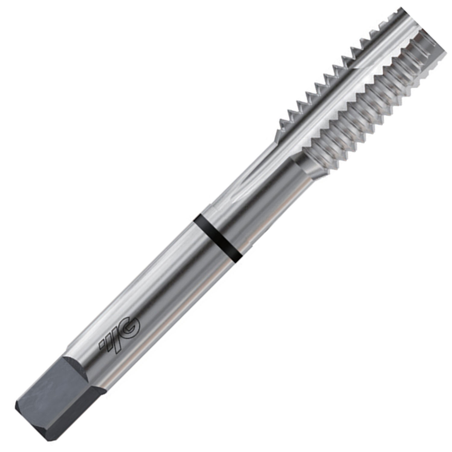 YG-1 T4 Series High Vanadium HSS Spiral Point Combo Tap, Uncoated (Bright) Finish, Round Shank with Square End, Plug Chamfer, #6-32 Thread Size, H3 Tolerance