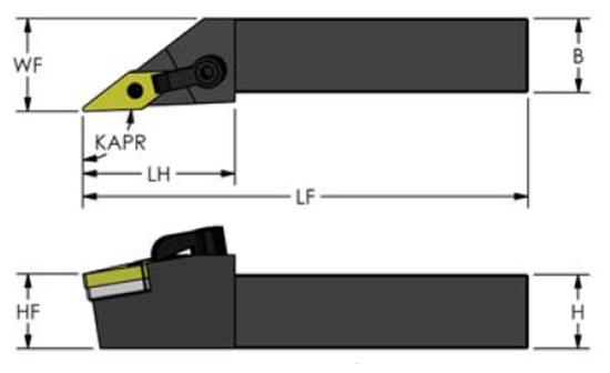 Hhip Style MVJNR 16-4D Turning & Profiling Tool Holder 2014-1164