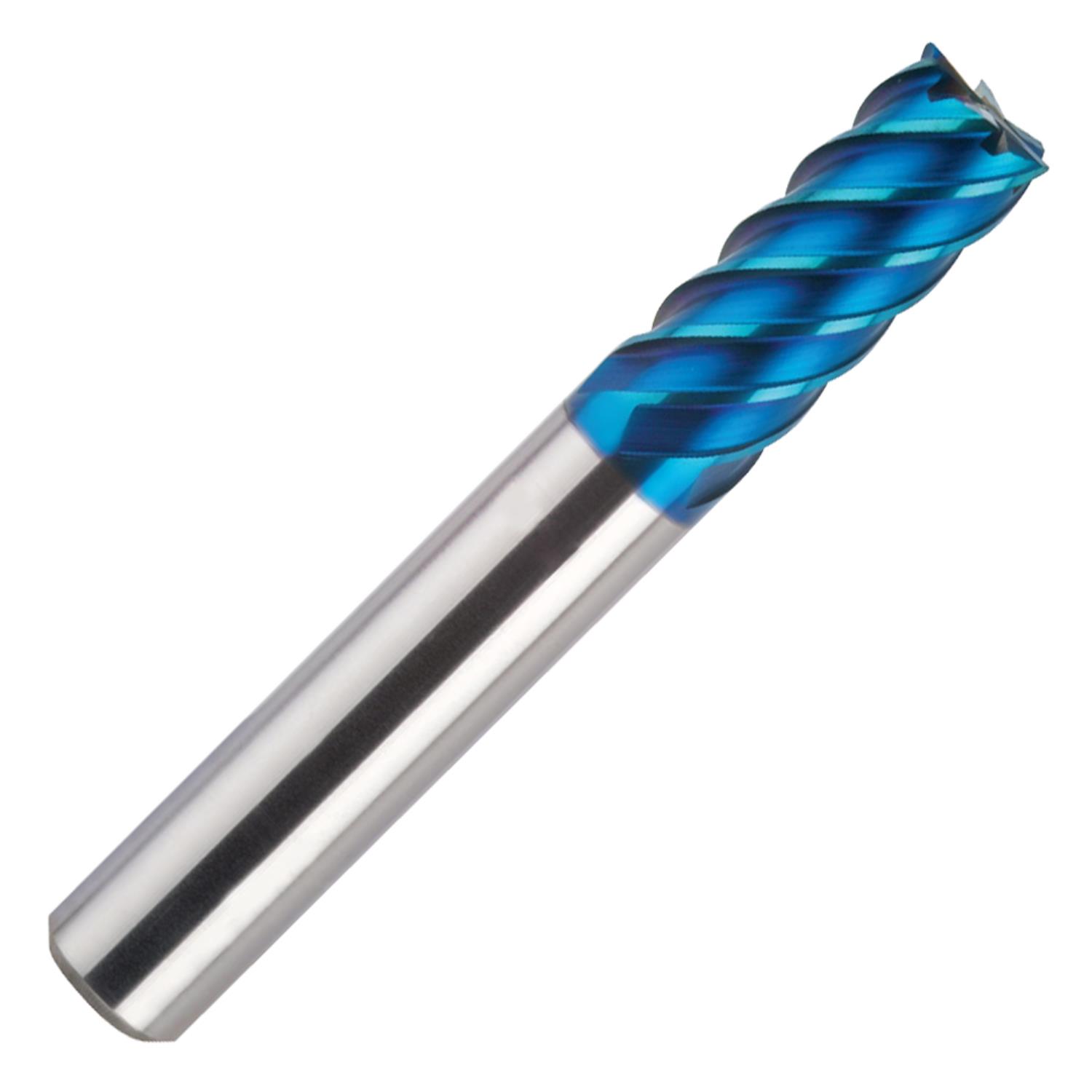 5-Pack 1/2” 4-Flute Carbide End Mills With .030 Corner Radius - TiAlN Coated High-Performance Cutting Tools
