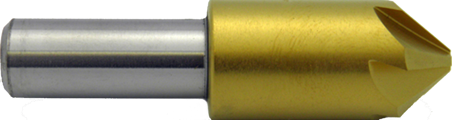 1/2 TiN Pack of 6 82 Degrees Cobalt Countersink 1/2 TiN Pack of 6 82 Degrees Cobalt Countersink
