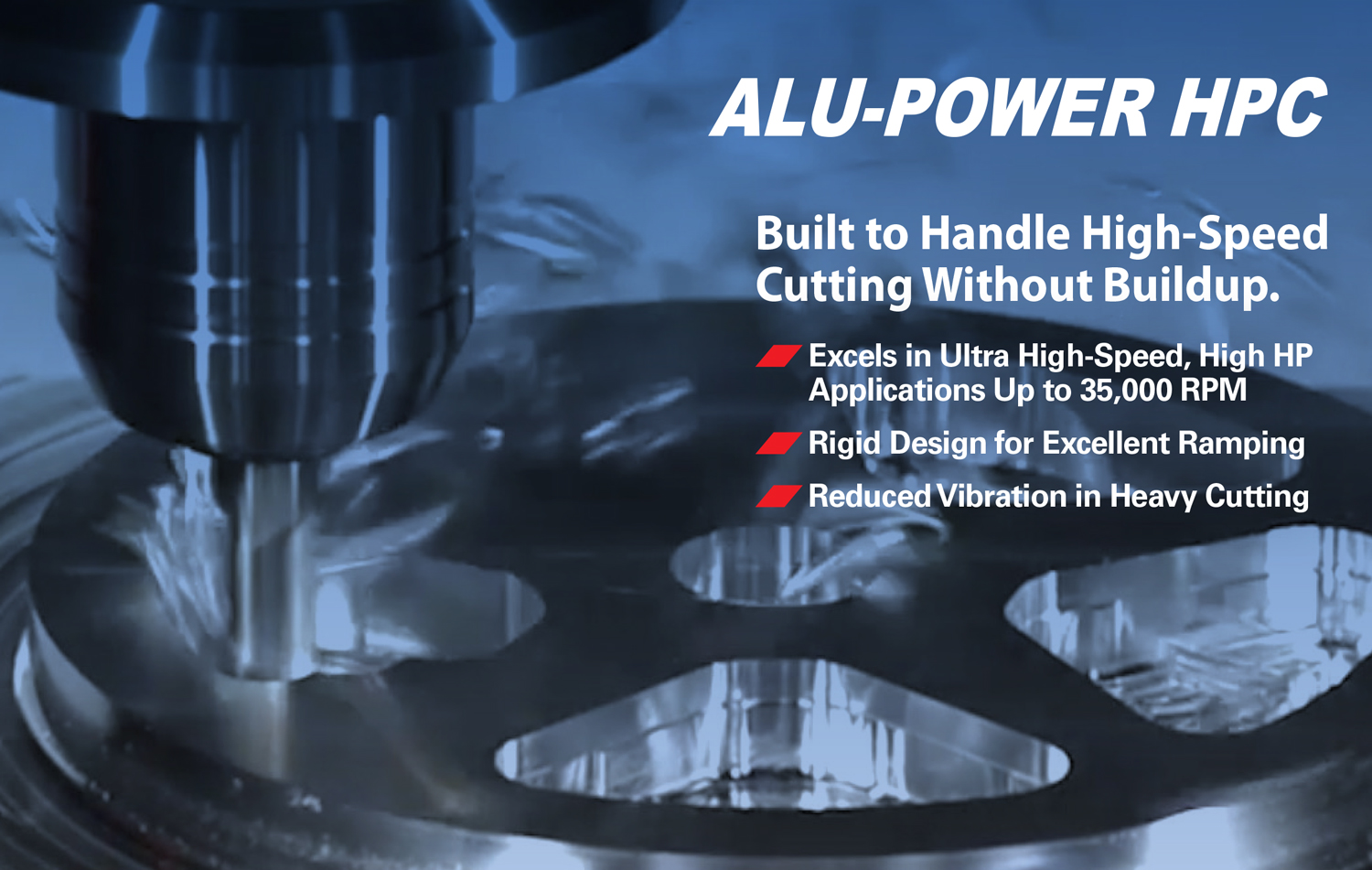.625/"LOC 5//8/" 3FL Square End DLC Coated Carbide End Mill 37Deg ALU-POWER HPC
