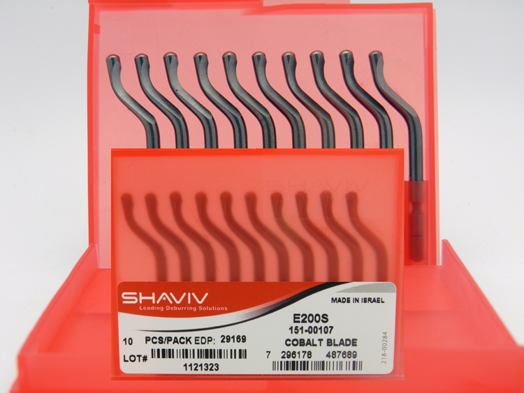 10pcs Type E200S Cobalt Bi-Directional Deburring Blades Shaviv E