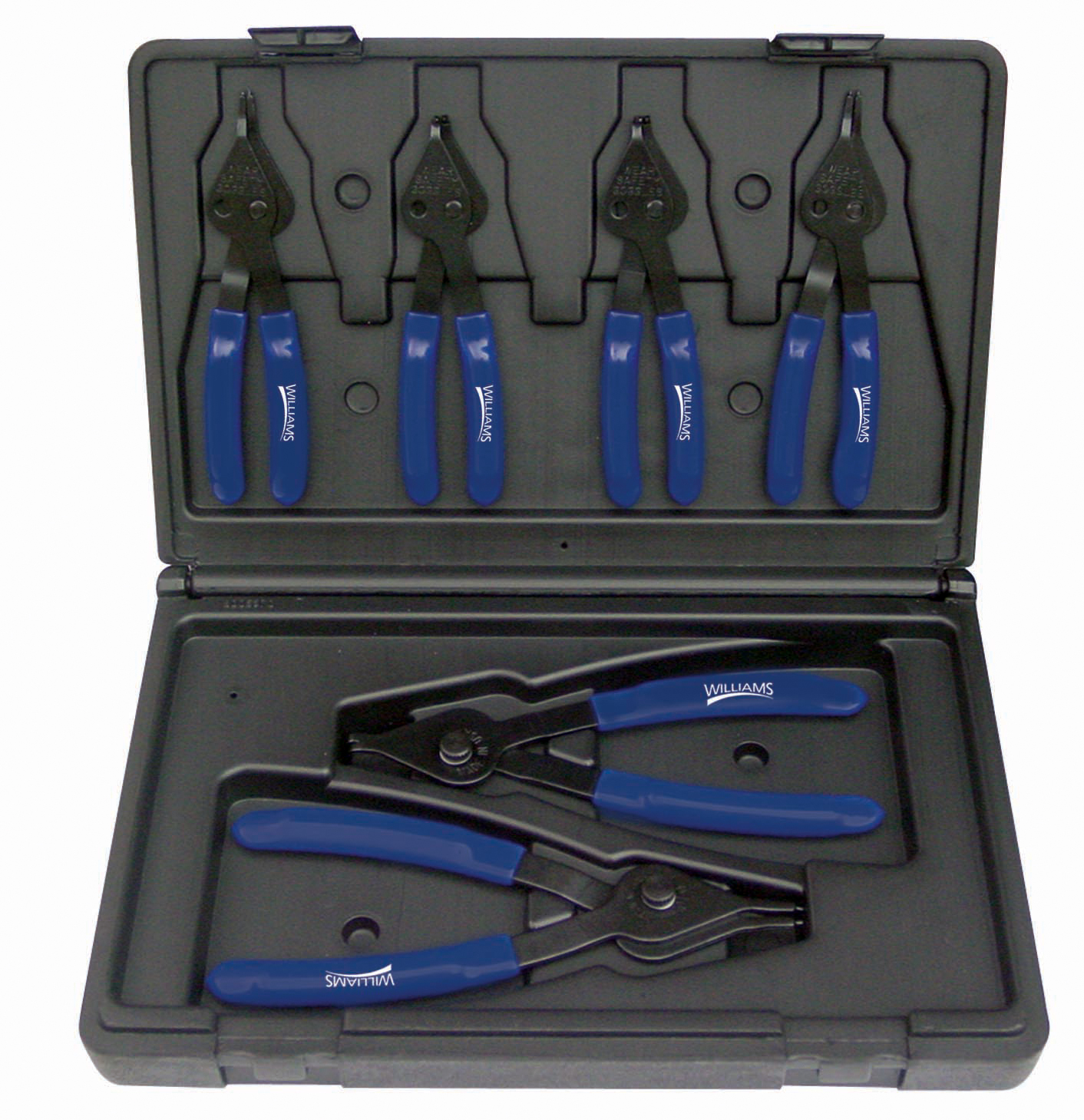 6pc Set Internal/External Snap Ring Pliers in Case, JH Williams USA