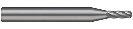 Miniature End Mills - Ball - Stub and Standard, 5 Flutes
