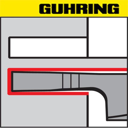 System 104, 106 & 108 Face Stud Grooving Inserts - Flat Bottom