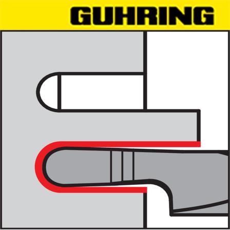 System 104, 106 & 108 Face Stud Grooving Inserts - Full Radius