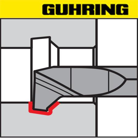 System 104 & 106 Pre-Grooving & 45° Back Chamfering Inserts - 2° Lead Angle, 8° Radial Relief