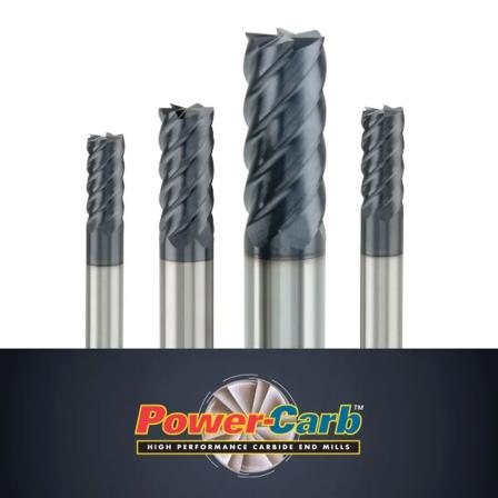 Power-Carb: High Speed Finishers For Hardened Steels to HRc40-65, 6 Flutes Without Coolant Holes