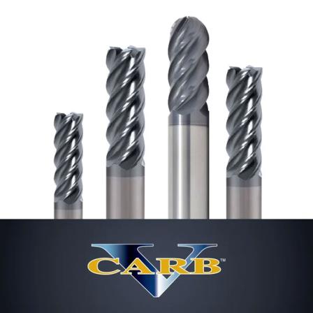 V-Carb: High Speed Maximum Finish Mills For Ferrous Materials to HRc45, 5 Flutes Without Coolant Holes