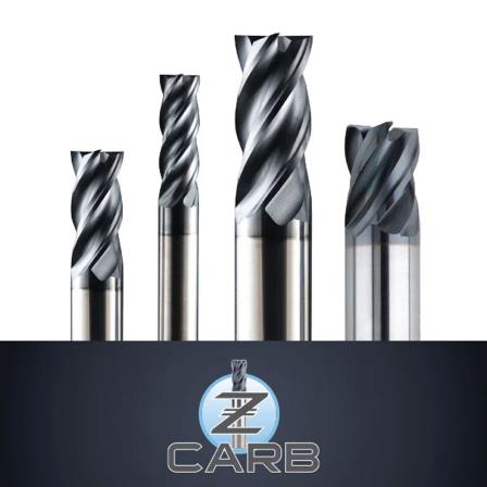 Z-Carb: Optimal Removal Rate End Mills For Ferrous Materials to HRc45, 4 Flutes With & Without Coolant