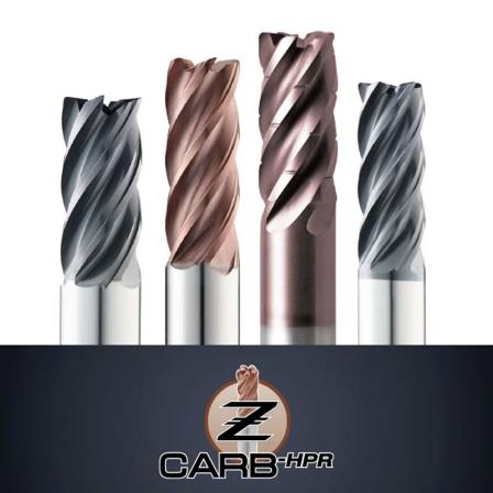 Z-Carb-HPR: High Performance Roughers For Maximum Removal Rates in Ferrous Materials to HRc45, 5 Flutes With & Without Coolant