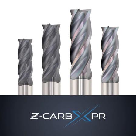 Z-Carb-XPR: Extreme Ramping & Plunging End Mills For Ferrous Materials to HRc47, 4 Flutes Without Coolant Holes