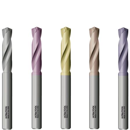 2 Flute Stub Length Solid Carbide Drills