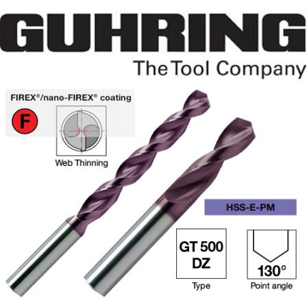 Guhring GT500 Hi-Performance Drills for Stainless & Hi-Temp Alloys