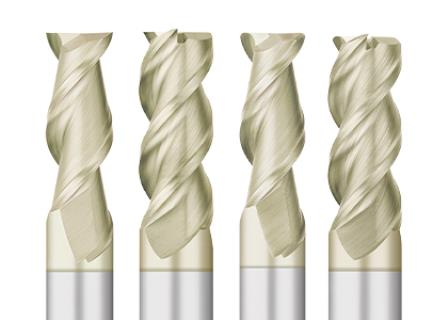 Carbide End Mills for Aluminum 45° Helix Angle