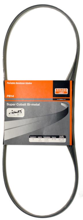Portable Band Saw Blade Bi Metal 14-TPI 5 Pack 44-7/8" Long Bahco