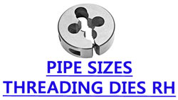 NPT NPS Pipe Size Round Dies