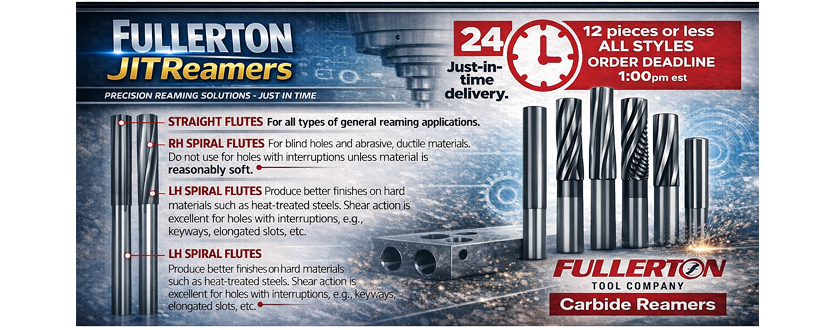 Fullerton JIT Carbide Reamers