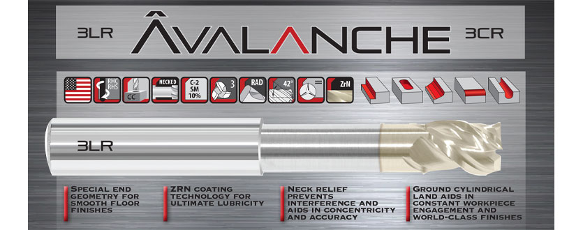 Monster Avalanche Hi-Performance Carbide End Mills For Aluminum Avalanche Hi-Performance Carbide End Mills