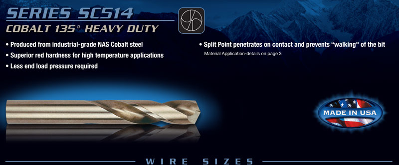 Stub Cobalt Drill 135°Split Pnt 12pcs #31 .1200/"Dia USA RMT 95006330