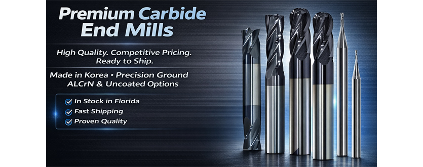 Premium Made in Korea Carbide End Mills – High Quality ALCrN Coated and Uncoated Tools In Stock