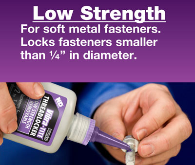 Low Strength Thread Lockers