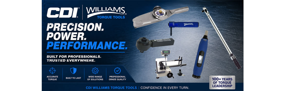 CDI Williams torque tools made in USA including industrial torque wrenches and calibration equipment for precision fastening applications