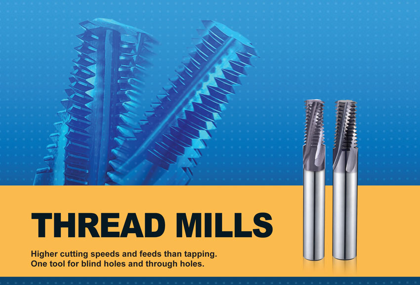 1/214 3/414 NPT 4 Flute Carbide TiAlN Helical Thread Mill YG1 EDP