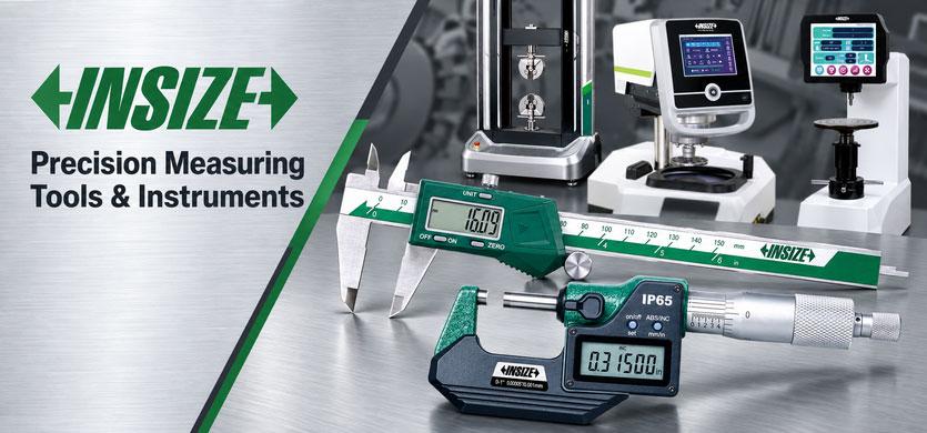 INSIZE digital caliper and micrometer with material testing and hardness testing equipment