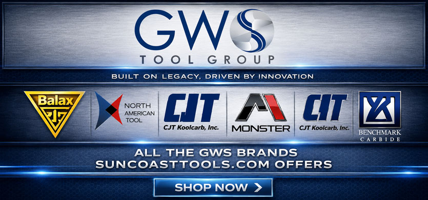GWS Tool Group brands including Balax North American Tool CJT Koolcarb Monster Tool and Benchmark Carbide available at SuncoastTools industrial cutting tools supplier